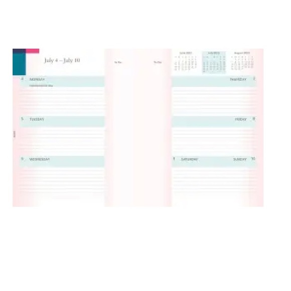 2022-23 Ultimate Planner Pink & Blue Squares-Plan Today. Procrastinate Tomorrow - Picture 4 of 8